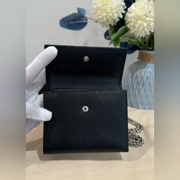 NEW PRADA Saffiano Leather Trifold Wallet - Picture 8 of 16